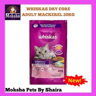 WHISKAS DRY CORE ADULT MACKEREL FLAVOR 20KG