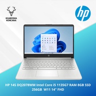 HP 14S DQ2078WM Intel Core i5 1135G7 RAM 8GB SSD 256GB  W11 14" FHD