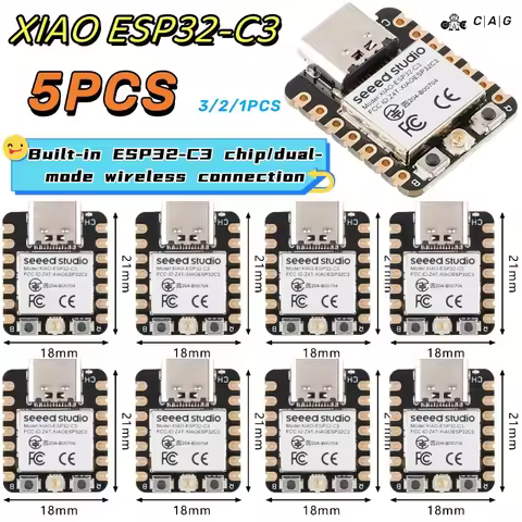 5Pcs/1pc Seeeduino Seeed Studio XIAO ESP32-C3 WiFi Bluetooth-compatible Mesh Development Module 4MB 