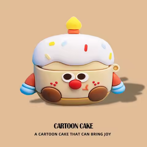 For Realme Buds T100 Case Cute Cake Realme Buds T110 Shockproof Shell Case Protective Cover Cartoon 