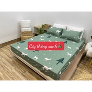 Sheet Set 3 Piece[1 Sheet+2 Pillowcases]1m6x2m, choose model in classification [green pine tree mode
