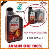 Petronas F700 4T 15w50 SN SEMI guaranteed original OFFICIAL OIL (READY STOCK 23 HOURS POS)