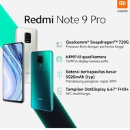 XIAOMI REDMI NOTE 9 PRO 8/128[Mi Note 9 Pro Ram 8/128GB] GARANSI RESMI