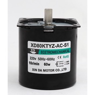 80KTYZ AC motor 220V 5rpm -110rpm motor micro slow speed machine 60W permanent magnet synchronous mo