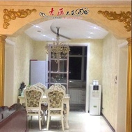 東陽木雕歐式實木角花背景墻客廳裝飾貼花護墻板家具鏤空仿古雕花