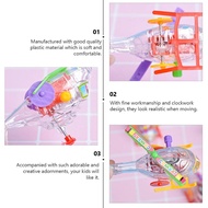 Creative Fun Clockwork Spring Small Aeroplane / Wind Up Automatically Walking Clockwork Toy / Childr