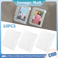 10Pcs M5 Binder Pockets Spiral Binder Divider Page 5-Ring M5 Zipper Folders for Photocards Collect