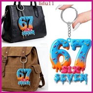 LID Six Seven Keychain 67 Memes Keychain Funny Gag  67 Bag Charm for Purse Backpack Decorations Purs