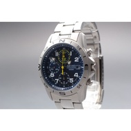 Near MINT SEIKO Chronograph 100m 7T92-0DX0 Blue Dial Qz 40mm Men's Watch JAPAN (2)