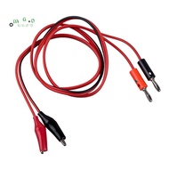 (R) Alligator Clip to Banana Plug Probe Cable Test Lead 90cm 3Ft