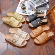 go Women's Sandals Fashion Flat Heels Soft Sole Summer Breathable Hole Wear Outside Slip-On Non-Slip