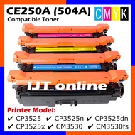 CompatibleToner HP 504A 504X CE250X CE250A CE251A CE252A CE253A Laserjet CP3525 CP3525n CP3525dn CP3