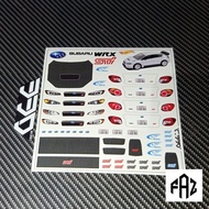 Diecast Decal hotwheels subaru wrx sti lights
