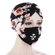 tudung ruffle tudung sukan Amazon Twisted Hood Mask Set Anti-Strangle Button Hood Muslim Hood Ready 
