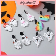 Outstanding Haloween earrings, hotrend happy ghost shaped plastic earrings - Beauty 07