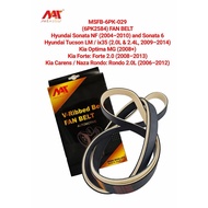 MEAUSU FAN BELT MSFB-6PK-029 / 6PK2584 HYUNDAI SONATA NK ( 2004-2010 ) TUCSON LM / IX35 2.0 , 2.4 ( 