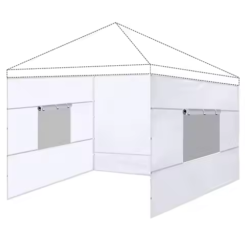 Pcs 10x10 Canopy Sidewalls with Rollup Windows for 10x10 Pop Up Canopy Straight Leg Outdoor Instant 