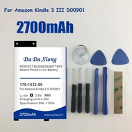 DaDaXiong 2700mAh 170-1032-00 Mobile Phone Battery For Kindle 3 III Keyboard eReader D00901 Graphite