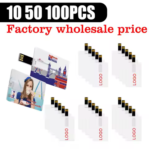 10/50/100PCS Credit Card Master Card American Express USB Flash Drive 64GB 32GB 16GB 8GB 4GB Pendriv