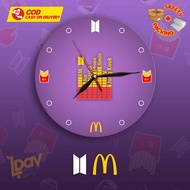BTS MDF Wooden Wall Clock - BTS MEAL MCD