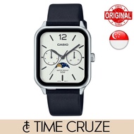 [Time Cruze] Casio MTP-M305 Moon Phase Leather Band White Dial Men Watch MTP-M305D-7A MTP-M305D-7AVD