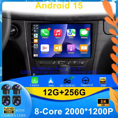 Android15 Car Radio 5G+GPS Multimedia For Mercedes Benz E-class W211 E200 E220 E300 E350 E240 E270 E