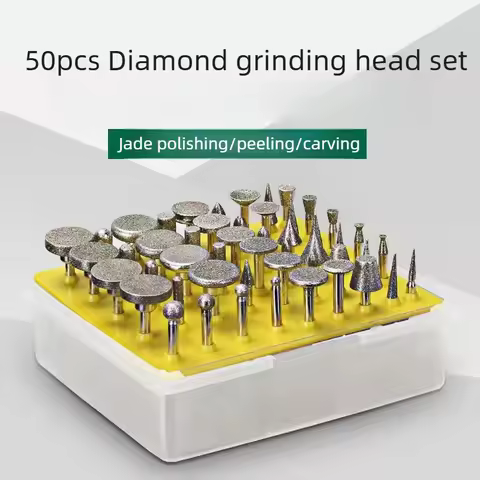50pcs Diamond Grinding Burs Polishing Grinding Head for Dremel Rotary Tool For Jewelry Glass 3mm/3.1