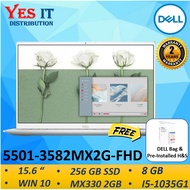 Dell Inspiron 5501-3582MX2G-W10 15.6'' FHD Laptop Silver ( i5-1035G1, 8GB, 256GB SSD, MX330 2GB, W10