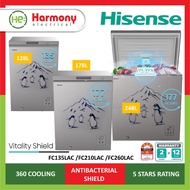 5 STAR (FREE DELIVERY KL) HISENSE 128L / 178L / 248L Chest Freezer FC135LAC / FC210LAC / FC260LAC Pe
