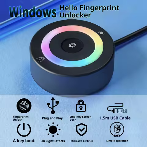 For Windows 10 11 Hello Biometric Fingerprint Login USB Reader Scanner Module Device Biometrics Secu