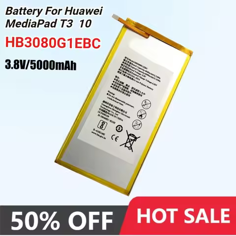 2025 Year New Battery HB3080G1EBC 5000mAh for Huawei MediaPad T3 10 AGS-L09 AGS-W09 AGS-L03 T3 9.6 L
