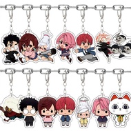Anime Dandadan Ayase Momo Acrylic Keychain Figures Takakura Ken Miko Cosplay Bag Pendant Keyring Jew