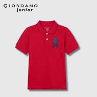 Giordano Junior Slim Fit Embroidery 3D Lion Polo