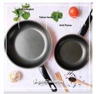 PROMO PRODUK BARU Wajan Teflon frypan set hitam isi.2 / BMW / Tri J / Maspion / Penggorengan / Anti 