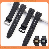Apply To CASIO F-84 F-91W F-94 F-105 Curved End Resin Rubber Watch Strap 18MM