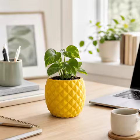 3/1 Piece Set Creative Pineapple Succulent Flower Pot (Pot Not Included) Mini Geometric Plant Pot Co