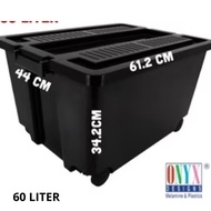 ONYX Container Box + Wheels 60 Liters | Stackz Storage | 60L Multipurpose Storage Box