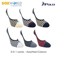 [SOXWORLD] Polo Haus Ladies Foot Cover Invincible Socks By Sox World (3 Pairs) 25-3438