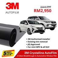 3M Tint Crystalline Autofilm for Mini MPV  / SUV (Voucher Only)