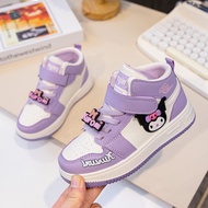 Amila New Mid-Top AJ kuromi Sneakers Giày công chúa Yugui Dog trẻ em dễ thương Giày sneaker da