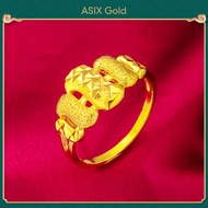 ASIX GOLD แหวนวงใหญ่ทองคํา 24K แหวนผู้หญิง การออกแบบเดิม