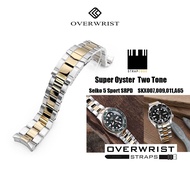 สายนาฬิการุ่น Strapcode Super Oyster (Super-O Boyer) Two Tone for Seiko 5 Sports SRPD SKX007009011A6