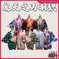 Demon Slayer Shinazugawa Sanemi Style 3D Printing Japanese Kimono Haori Yukata Cosplay Fashion Summe