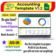 Accounting Template, Bookkeeping Accounting, Buku Akaun, Excel Template, Simple Accounting Book