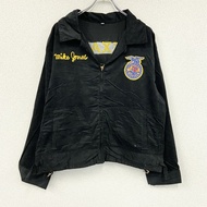 FFA Jacket, Farmer's Jacket, Corduroy Jacket, Replica, Remade, Embroidered, Black, Size 2XL, Vintage