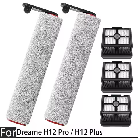 Accessories For Dreame H12 Pro / H12 Plus Soft Brush Spare Parts Wet Dry Vacuum Cleaner Roller Hepa 