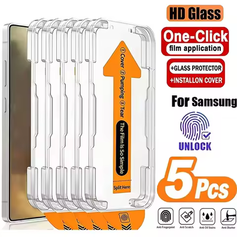 5PCS HD Screen Protector For Samsung A16 A56 A57 A37 A27 A17 A26 A36 A55 A54 A53 A52 A73 One-Click I