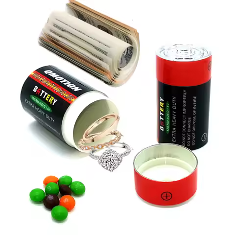 Sight Secret Safe Pill Box Container Simulation Battery Hidden Money Coins Container Secret Case sto