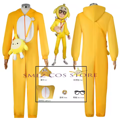 Lucky Guy Cosplay Game Identity V Costume Yellow Eggy Good Friend Deduction Substitute Uniform Jumps