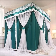 Bed Canopy Deluxe Double Decker Bed Canopy, Four Season Bed Curtain In Bedroom, 360 ° Protective Mosquito Net With Bracket, For Single Double Bed, Green (Size : 180x200x200cm)